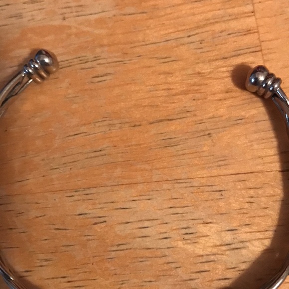 Braided silver tone cuff bracelet - Picture 4 of 7